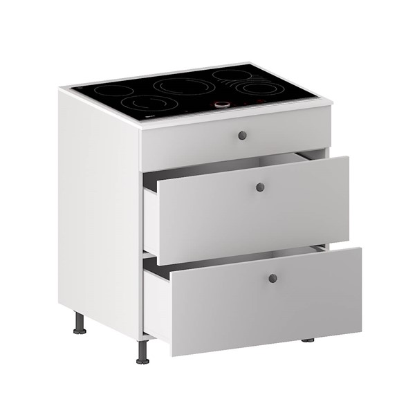 Cooktop Base Cabinet (1 False panel & 2 Equal Drawers) for kitchen